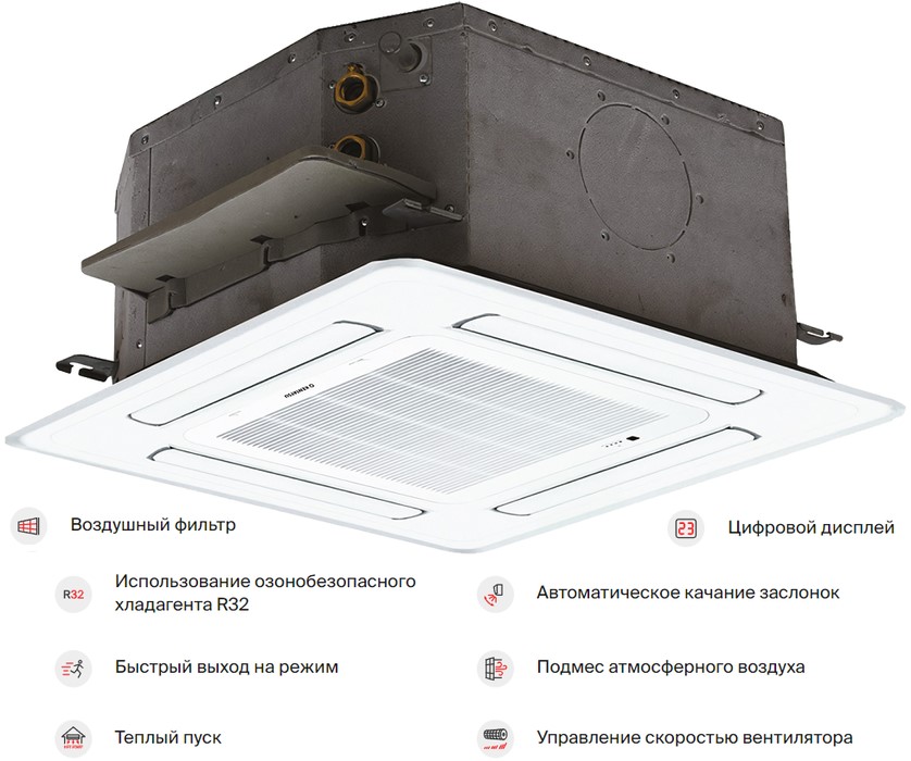 Кассетный внутренний блок мульти сплит-системы Kentatsu KMZA20HZRN1/KPU65-D Кассетный внутренний блок мульти сплит-системы Kentatsu KMZA20HZRN1/KPU65-D