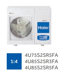 Внешний блок мульти сплит-системы на 4 комнаты Haier Free match 4U75S2SR5FA Внешний блок мульти сплит-системы на 4 комнаты Haier Free match 4U75S2SR5FA