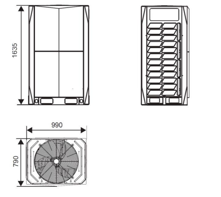 Наружный блок VRF системы Systemair SYSVRF2 M 335 AIR EVO HR R Наружный блок VRF системы Systemair SYSVRF2 M 335 AIR EVO HR R