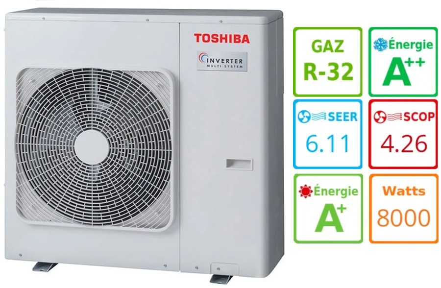 Внешний блок мульти сплит-системы на 4 комнаты Toshiba RAS-4M27G3AVG-E Внешний блок мульти сплит-системы на 4 комнаты Toshiba RAS-4M27G3AVG-E