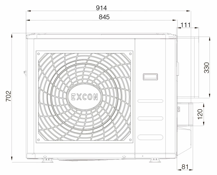 Кассетный кондиционер Excon CR-01-0712 Кассетный кондиционер Excon CR-01-0712