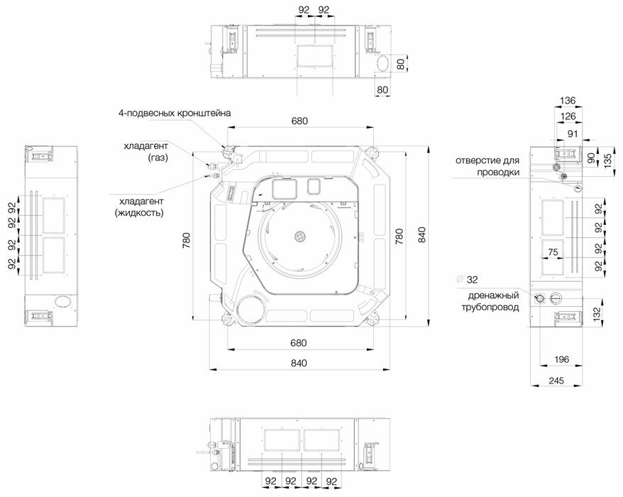 Кассетный кондиционер Excon CR-01-1422 Кассетный кондиционер Excon CR-01-1422