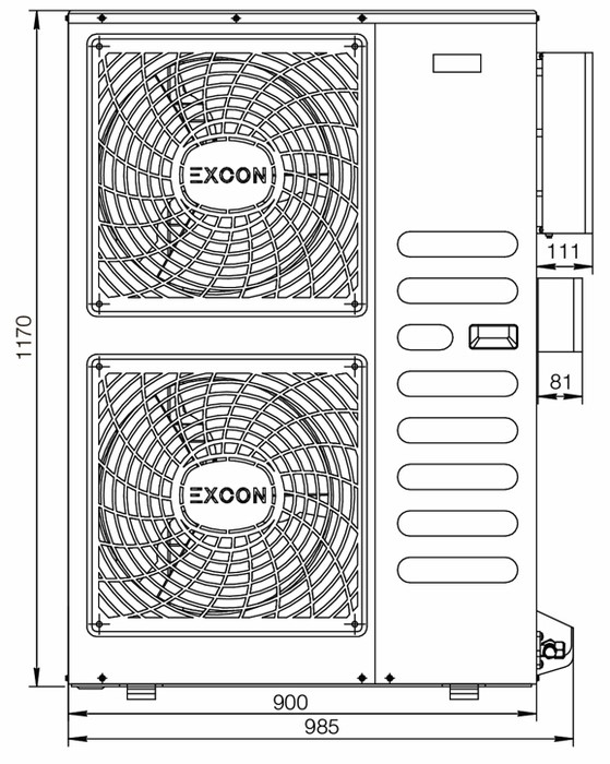 Кассетный кондиционер Excon CR-01-1622 Кассетный кондиционер Excon CR-01-1622