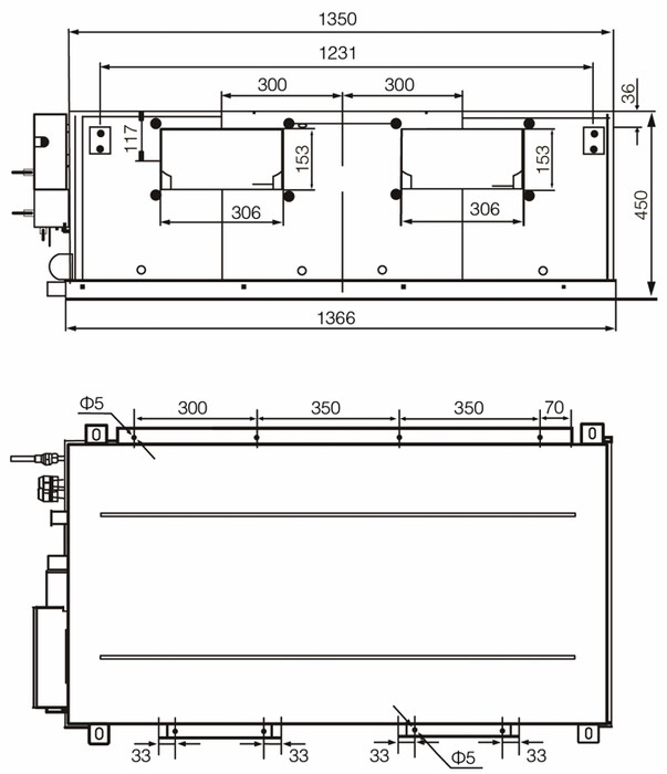 Канальный кондиционер Excon CR-01-2823 Канальный кондиционер Excon CR-01-2823