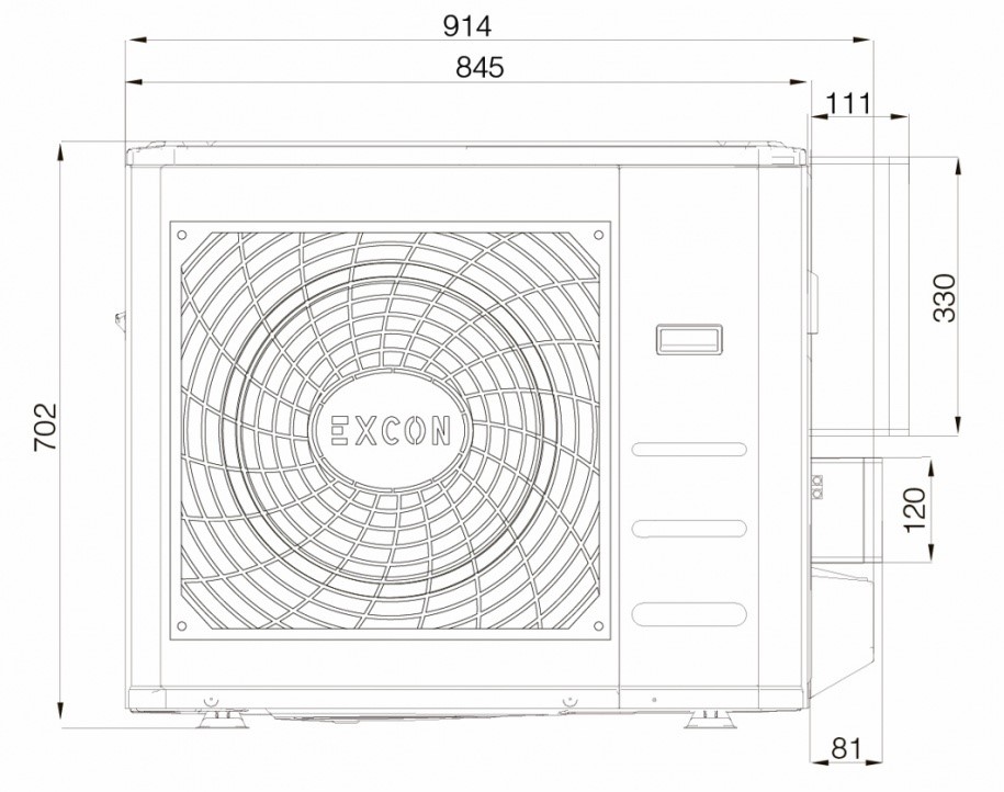 Напольно-потолочный кондиционер Excon CR-01-0712 Напольно-потолочный кондиционер Excon CR-01-0712