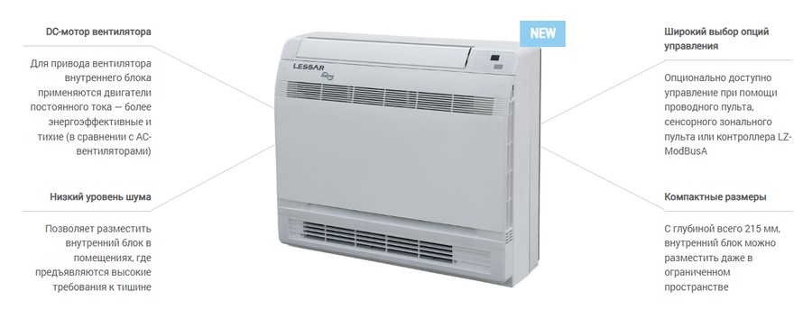 Напольно-потолочная VRF система Lessar LSM-AH22OUA2 Напольно-потолочная VRF система Lessar LSM-AH22OUA2